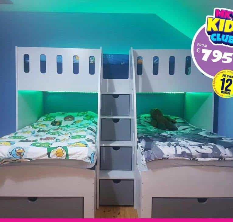 Bunk Beds With Storage Bed, 3 Sleeper Bunk Beds With Mattresses