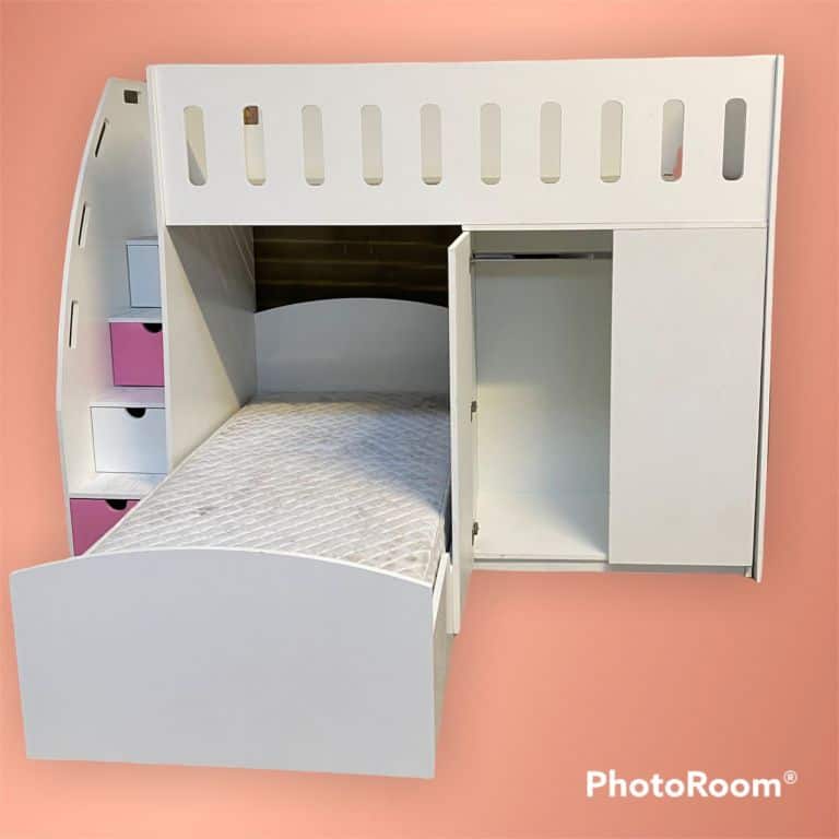 bunk bed with wardrobe