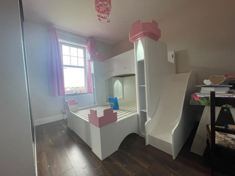 castle bed with slide