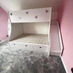 Girls single bed with storage