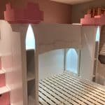 castle bed with slide and steps