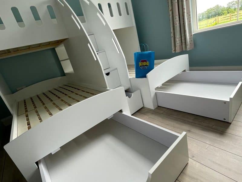 triple bed with storage