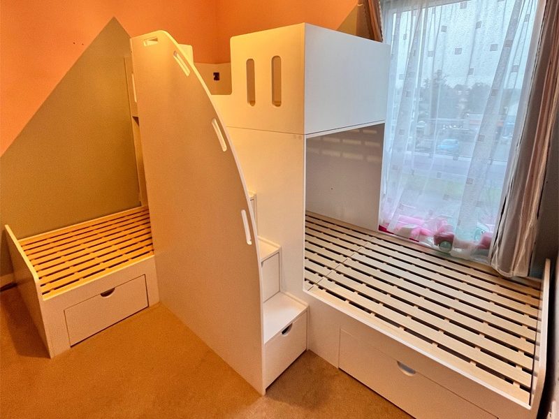 Space saving bunk beds