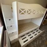 Trundle Bunk Bed With X Cutouts