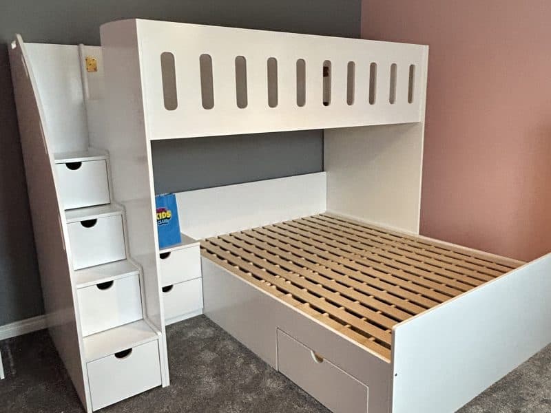 l shaped bunk bed for children