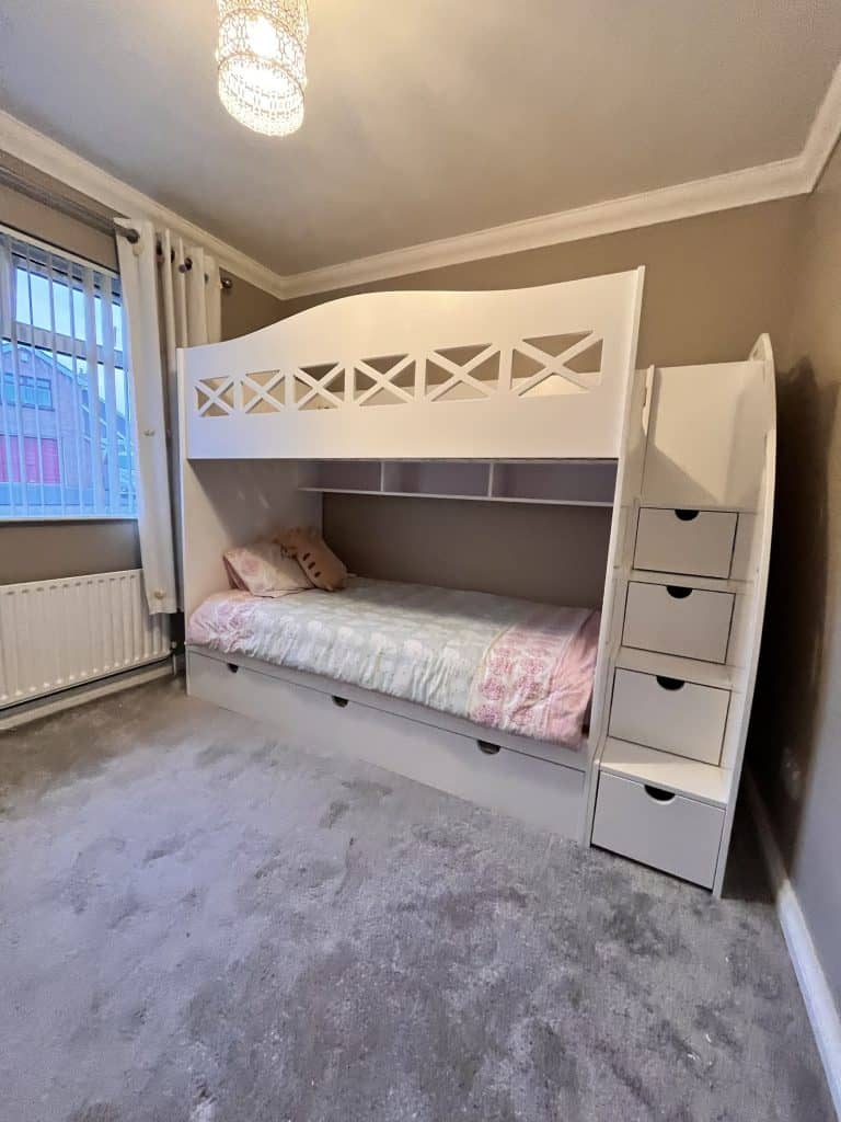 bunk with shelving