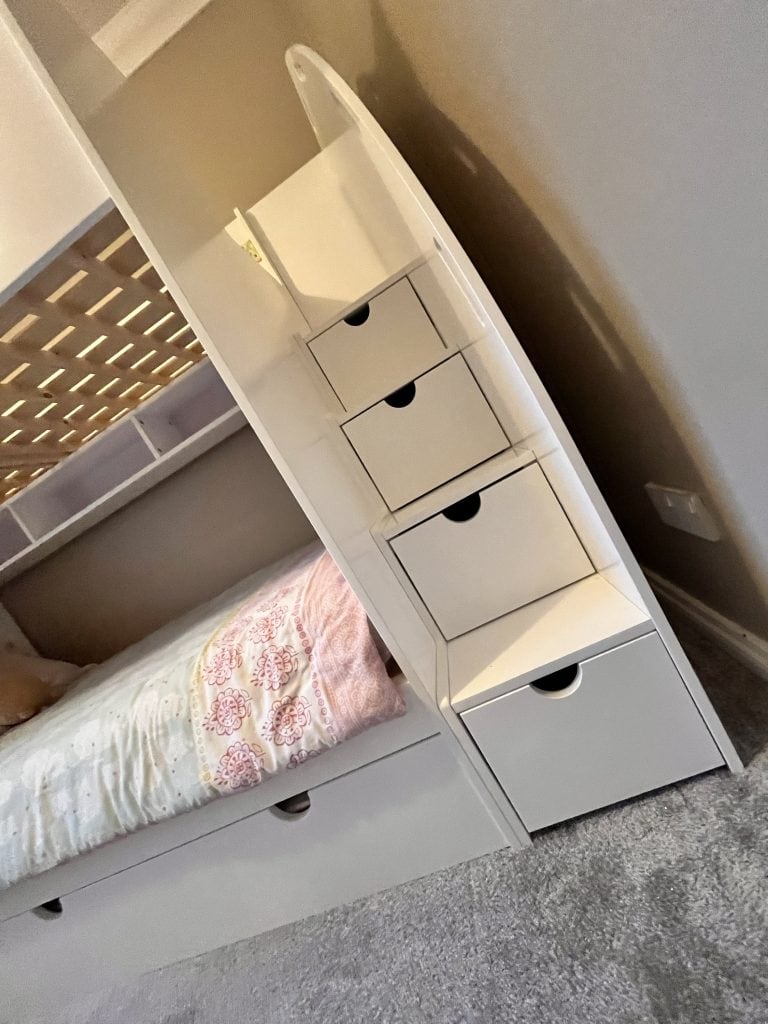 stairs with storage