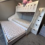 shelving under bunk bed