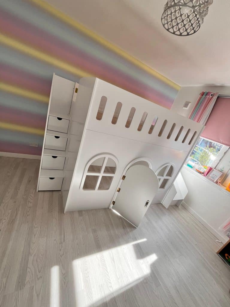 playhouse bed with stairs and slide