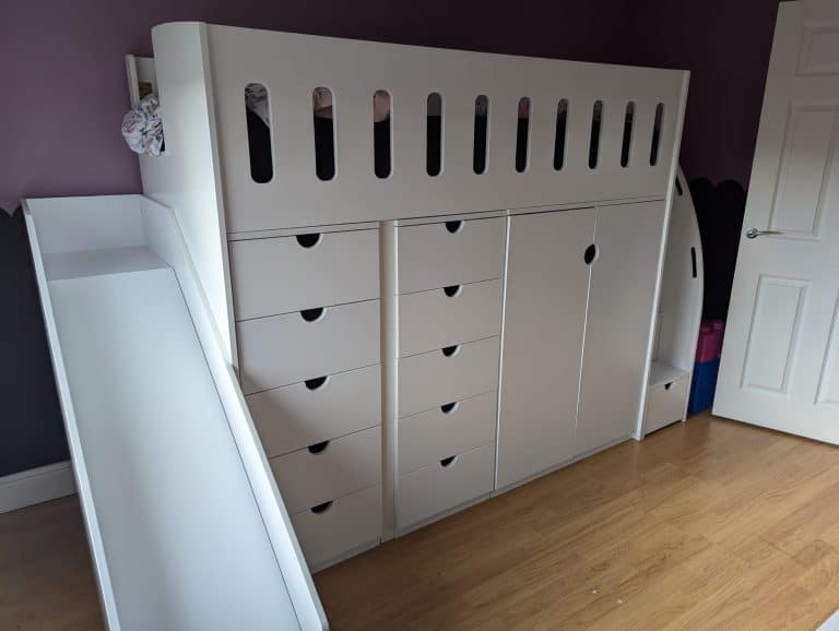 Cabin bed with storage drawers