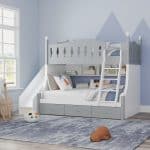 Single bunk bed with slide and ladder