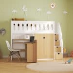 Space-saving Highsleeper with Desk