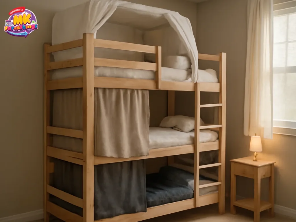 Triple Bunk with Curtains or Canopies