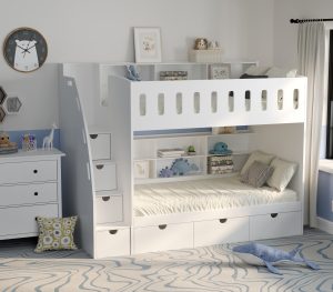 Bunk Bed With Shelving Top And Bottom
