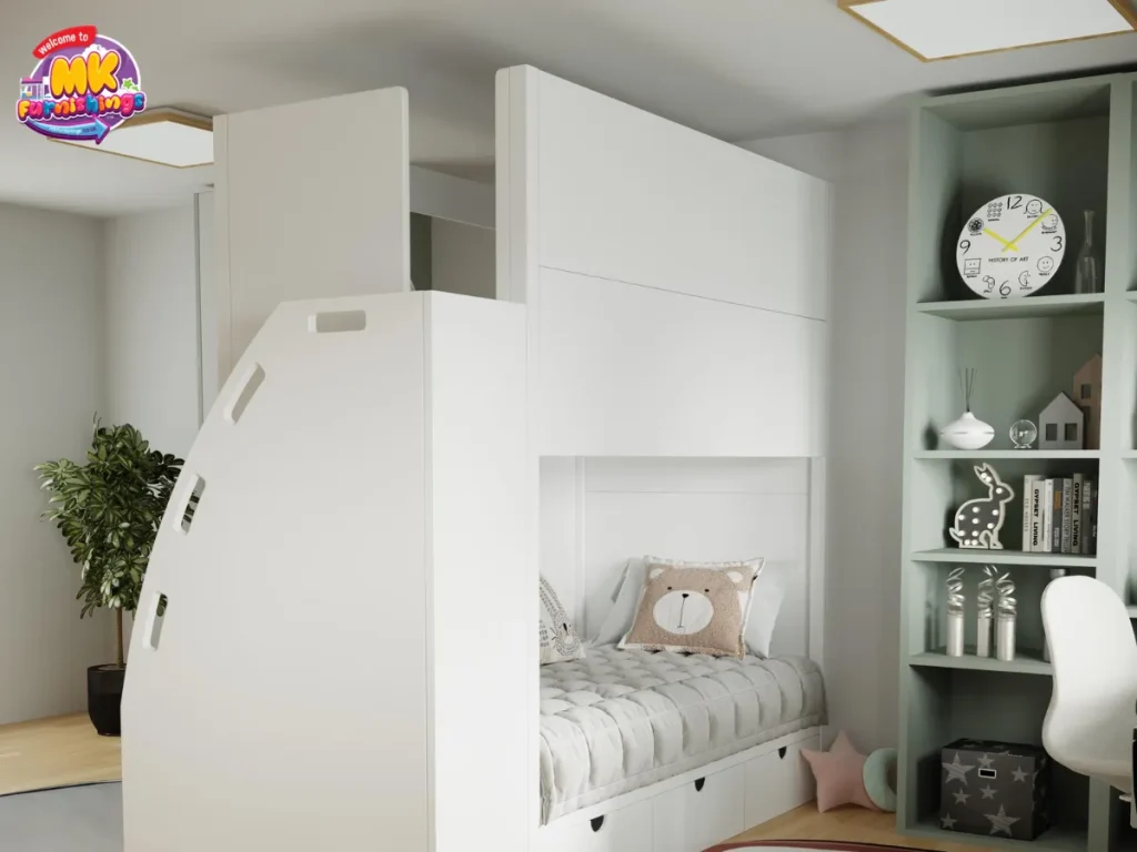 Bunk Beds with Built-in Room Divider Panels