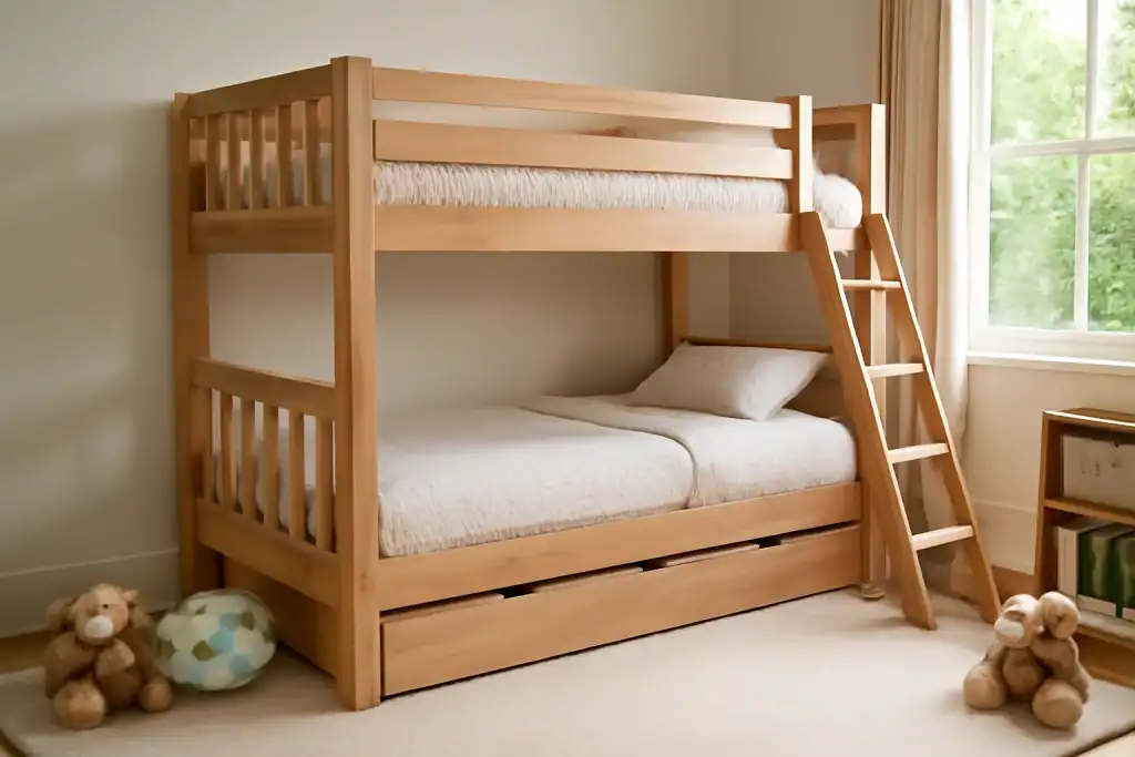 Compact Cabin Bunk Bed for Small Rooms
