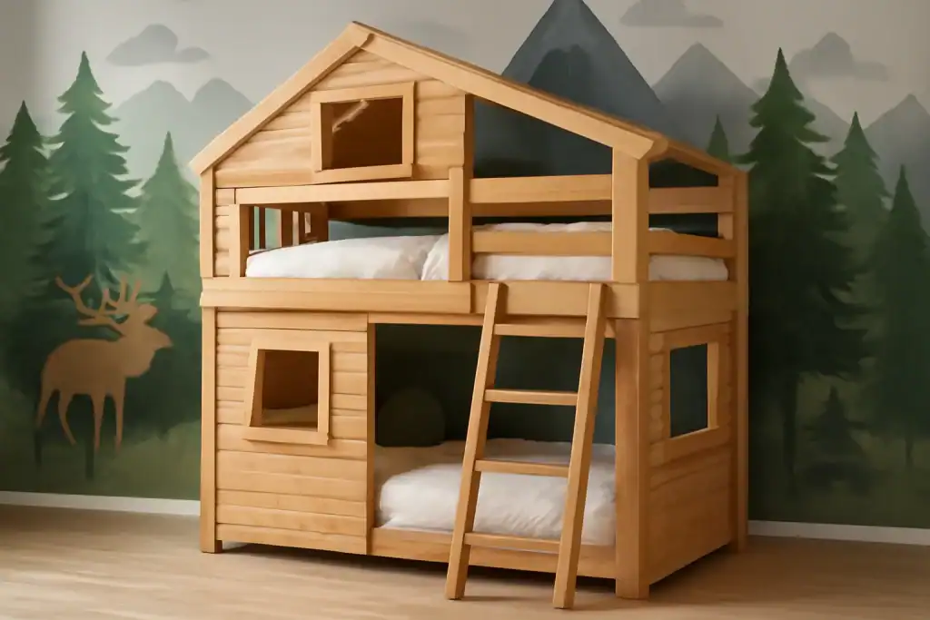 Themed Cabin Bunk Beds (Forest, Mountain, Adventure)
